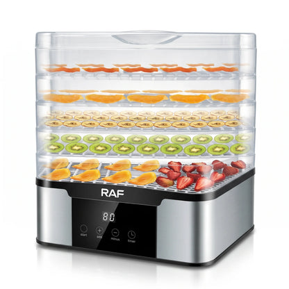 RAF Dried Fruit Machine R.6801 – 350W Food Dehydrator | Five-Layer Tray | Quick Drying | Adjustable Temperature | Digital Controls