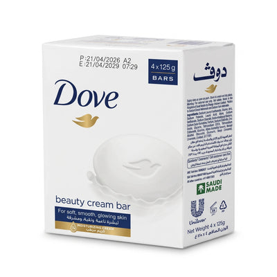 Dove Cleansing Bars 4 x 125g – Four-Bar Pack | Saudi Made | External Use