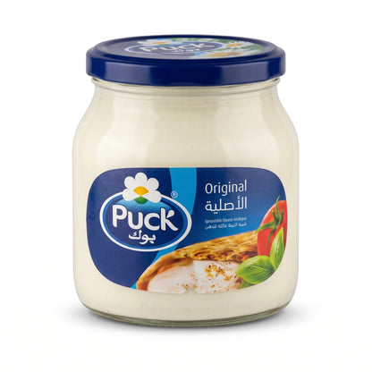 Puck Original Spreadable Cheese Analogue 500g – Low-Fat Cheese Spread in Glass Jar