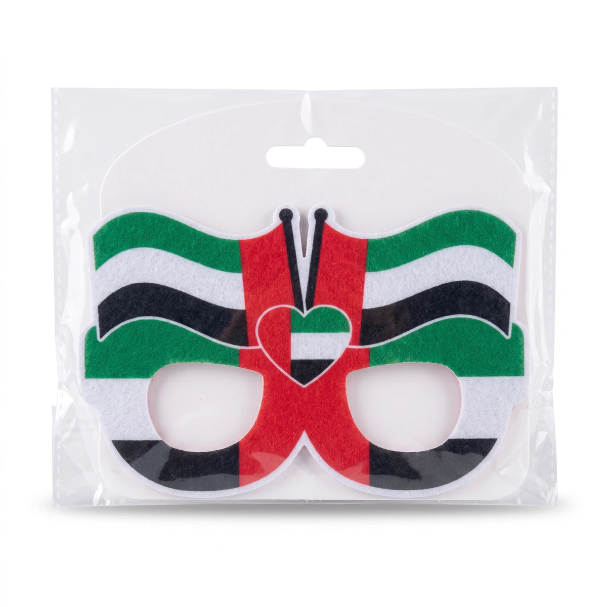 UAE color decor glass – Decorative Eye Mask in UAE Flag Colours for National Day and Flag Day