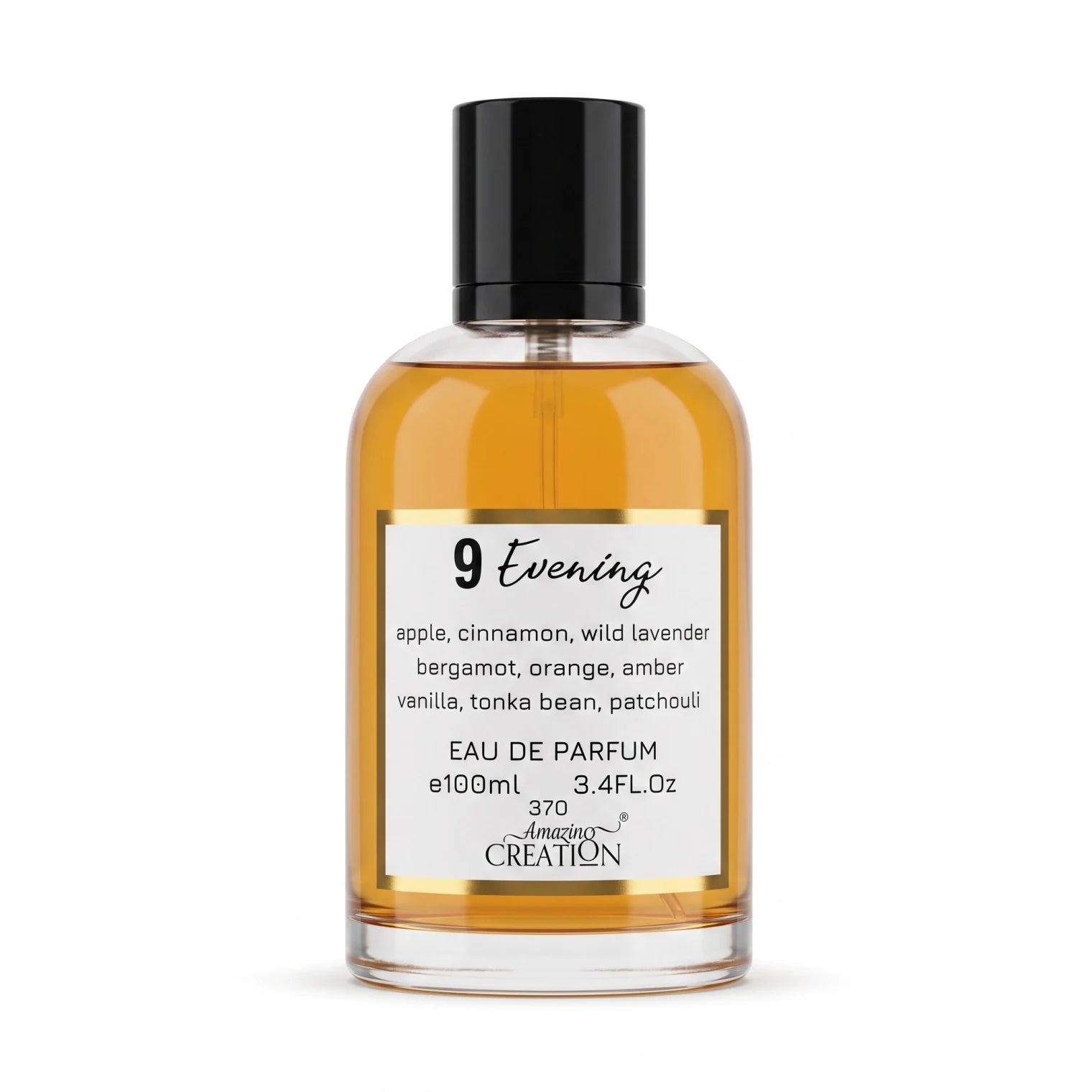 Amazino Creation g Evening Eau de Parfum 100ml – Apple, Cinnamon, Lavender, Amber & Vanilla Scent