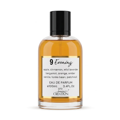 Amazino Creation g Evening Eau de Parfum 100ml – Apple, Cinnamon, Lavender, Amber & Vanilla Scent