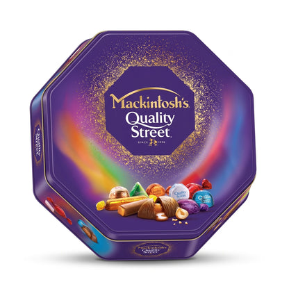 Mackintosh's Quality Street Assorted Chocolates – Decorative Purple Metal Tin with Individually Wrapped Confectionery