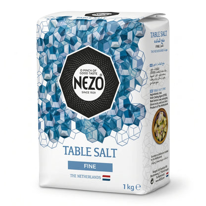 Fine Table Salt 1 KG – White Cooking and Seasoning Salt with Anti-Caking Agent E535