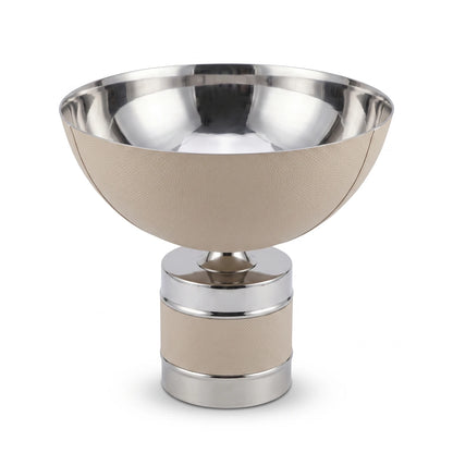 Decorative Metal Bowl with Base – 28cm Height x 30cm Width x 30cm Length | Tabletop Decorative Accent