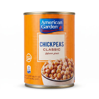 American Garden Classic Chickpeas 400g – Canned Chickpeas with 240g Drained Weight | Convenient Pantry Ingredient
