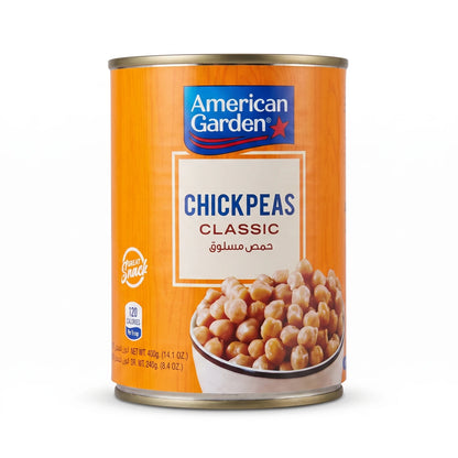 American Garden Classic Chickpeas 400g – Canned Chickpeas with 240g Drained Weight | Convenient Pantry Ingredient