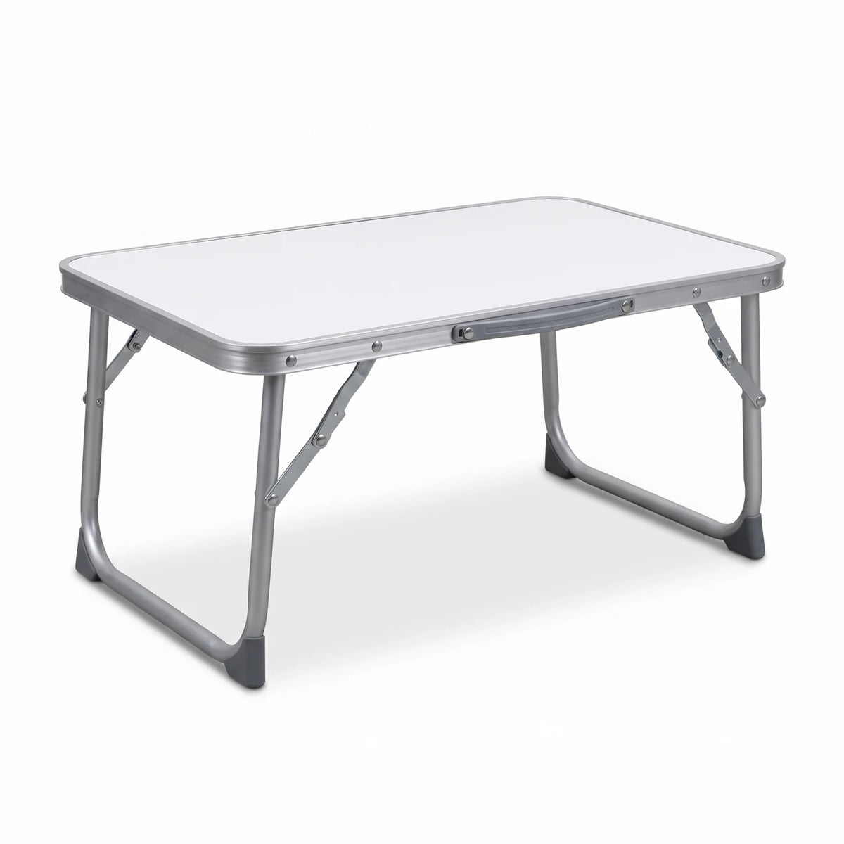 Aluminium Alloy Foldable Camping Table – 24 H x 34 W x 56 L cm | Rounded-Corner Outdoor Table with Folding Legs and Support Braces