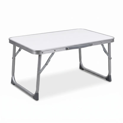 Aluminium Alloy Foldable Camping Table – 24 H x 34 W x 56 L cm | Rounded-Corner Outdoor Table with Folding Legs and Support Braces