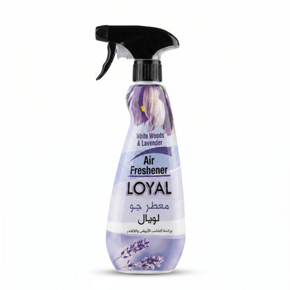 LOYAL Air Freshener White Woods & Lavender 450ml – Trigger Spray for Freshening Home and Office Spaces