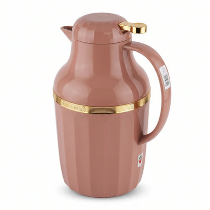 HAMID Brown and golden vaccum flask 2.0 Liters – Leak Proof | Keeps Tea Hot 12 Hours and Drinks Cold 24 Hours