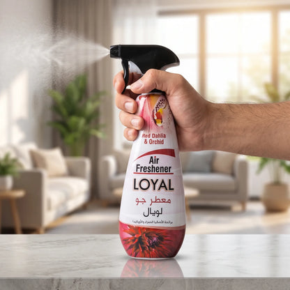 LOYAL Air Freshener Red Dahlia & Orchid 450ml – Floral Fragrance Trigger Spray for Home and Indoor Spaces