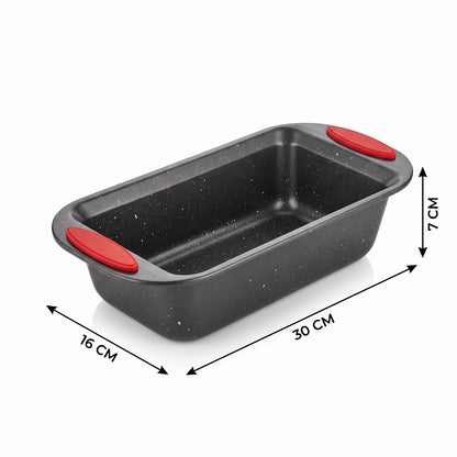 Non-Stick Cake Mold 30 cm with Heat-Resistant Silicone Handles, 16 cm Wide and 7 cm High for Home Baking
