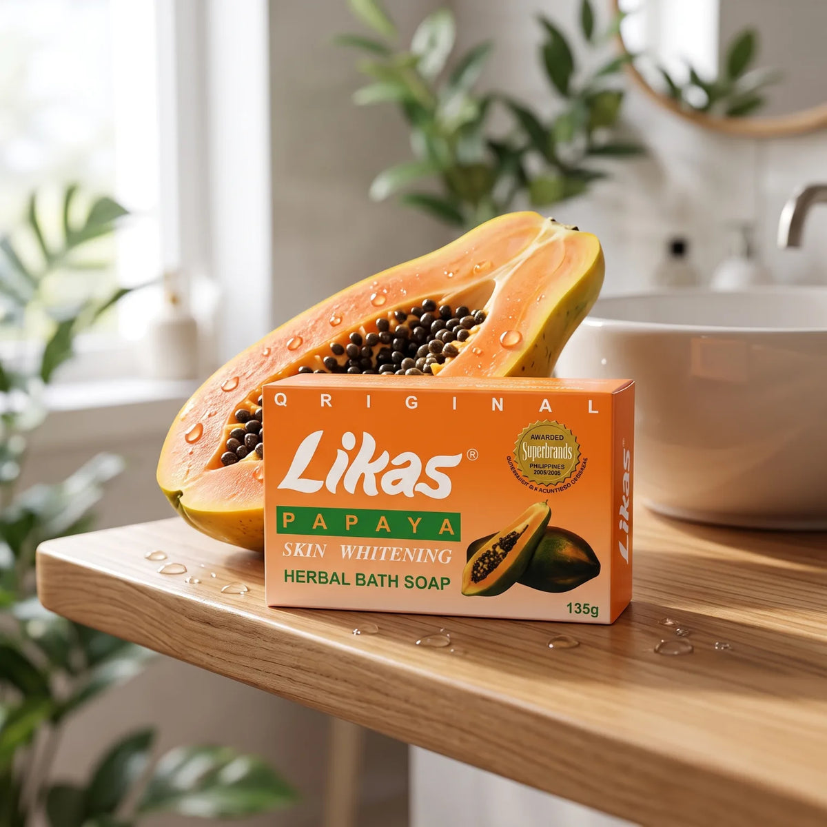 Mias Papaya Herbal Bath Soap 135g – Original Face and Body Soap Bar