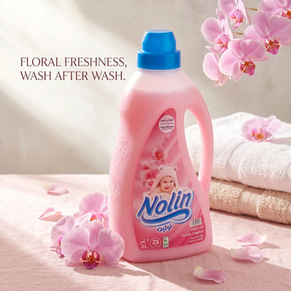 Nolin Fabric Softener Flower Essence 2 Liters – Lasting Freshness, 25 Washes
