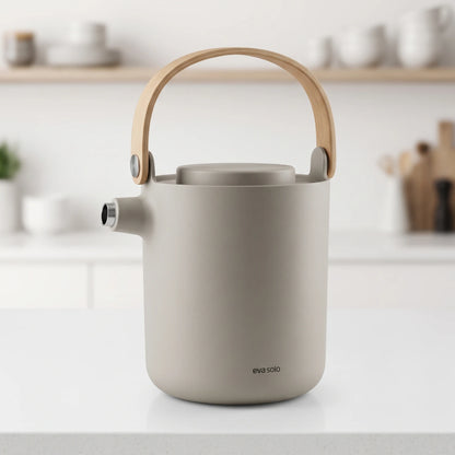 Eva Solo Nordic kitchen tea vaccum "Sand" – 1 Liter | Hot for 12 Hours, Cold for 24 Hours | Leak Proof Flask
