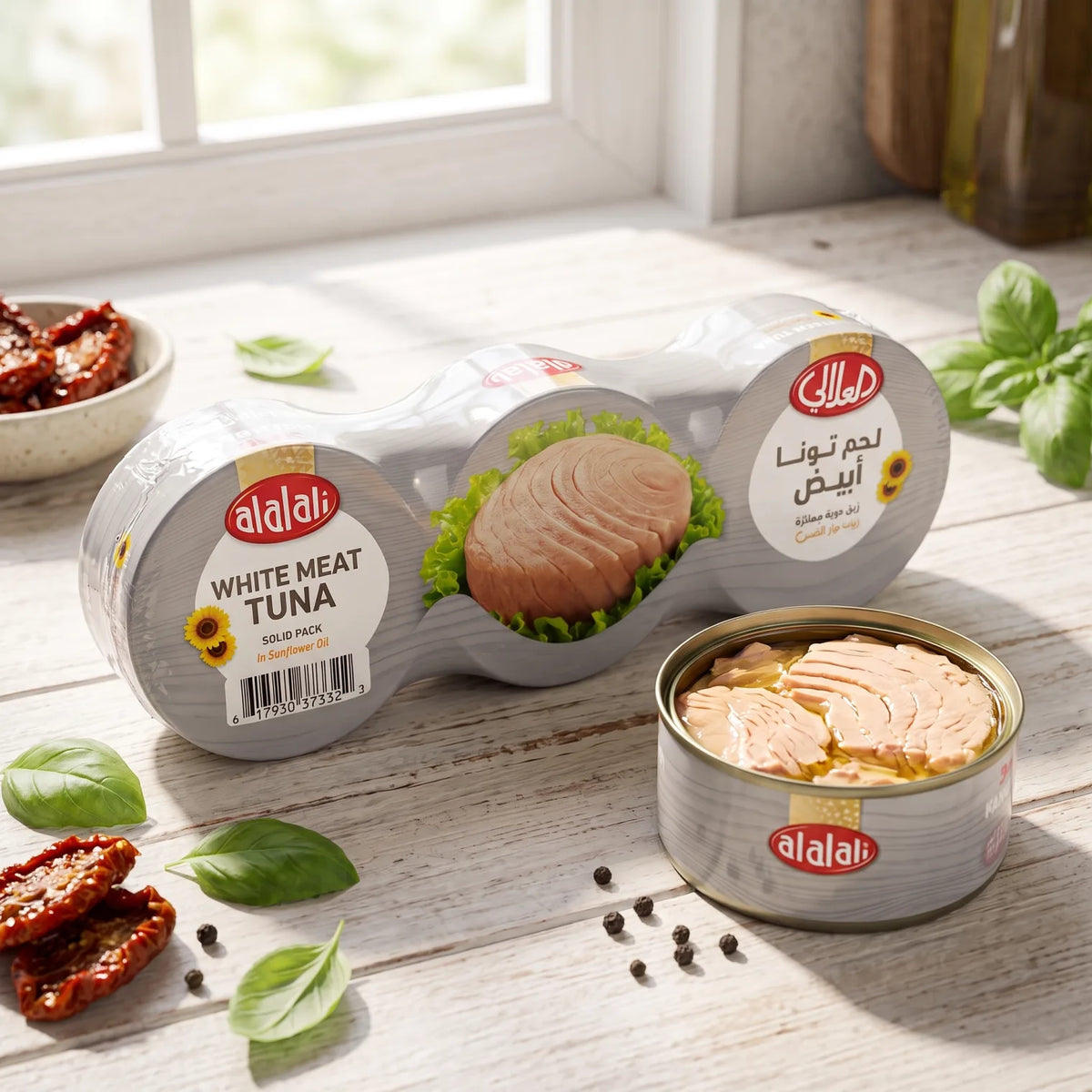alalali WHITE MEAT TUNA – 3 Cans x 170 g | Solid Pack in Sunflower Oil | Canned Tuna for Everyday Meals