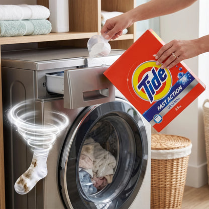 Tide Original Laundry Detergent Powder 2.5 kg | Fast Action Washing Machine Formula