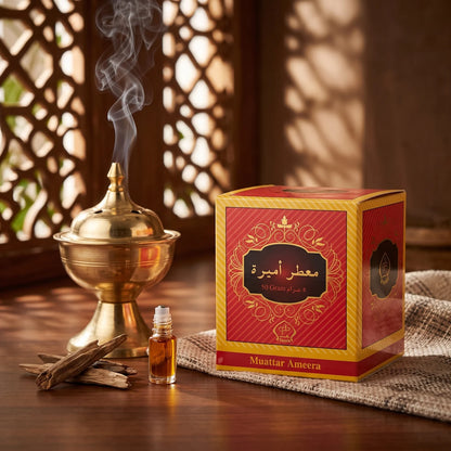 Tayyib Muattar Ameera Bakhoor – 50 Gram | Fragranced Incense with Decorative Arabic-English Packaging