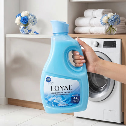 Loyal Fabric Softener & Refresher – Blue Petals, 3 Liters | Fragrance Capsules Technology | 4X Freshness | 150 Washes