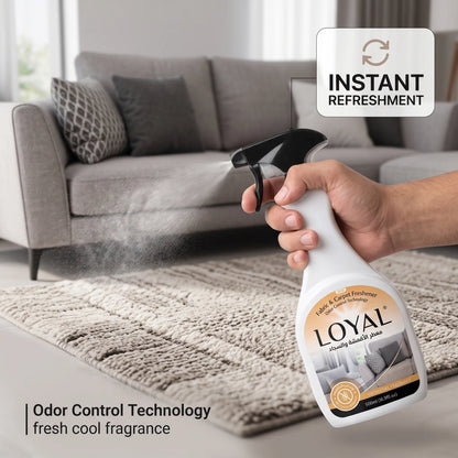 LOYAL Fabric & Carpet Freshener 500ml – Fresh Cool Fragrance | Trigger Spray for Fabrics and Carpets