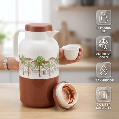 Legend Vacuum Flask 2.0 Liter – Leak-Proof Tea and Coffee Flask | Keeps Drinks Hot for 12 Hours and Cold for 24 Hours