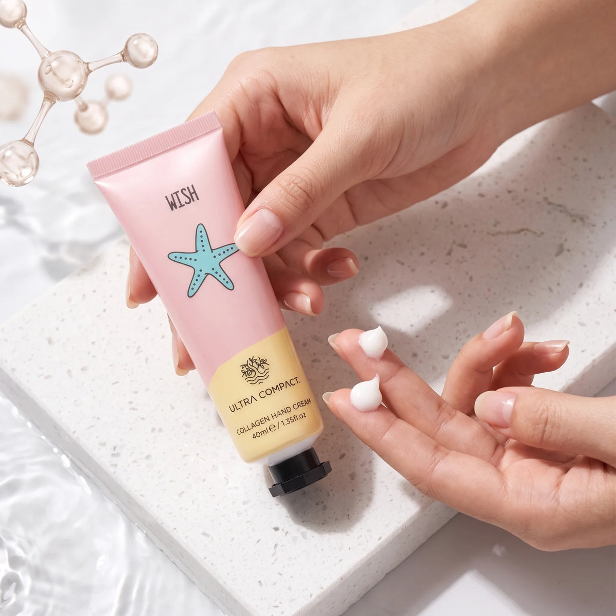 Collagen Hand Cream 40ml – Ultra Compact Hand Care Tube | Made in Turkey