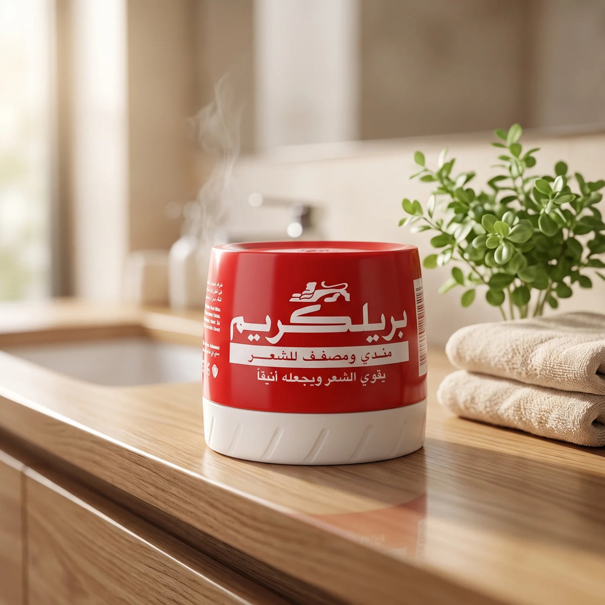 Hair Care Cream – Nourishing and Styling for Hair | Red and White Container