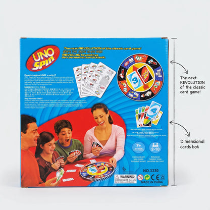 UNO SPIN Classic Card Game for 2–10 Players Age 7+ | Colorful Cards, Spinner-Style Game Component and Spin-Based Twist