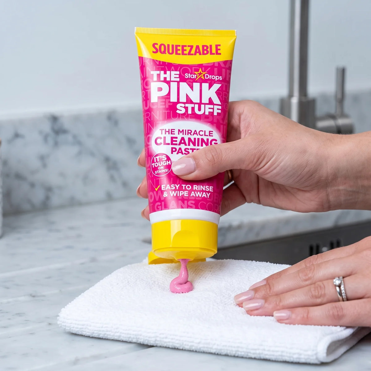 Star Drops THE PINK STUFF Squeezable Cleaning Paste – Multi-Purpose Stain Cleaning Power | Easy to Rinse and Wipe Away
