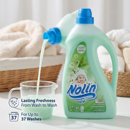 Nolin Fabric Softener Garden Breeze 3L – Lasting Freshness for Up to 37 Washes