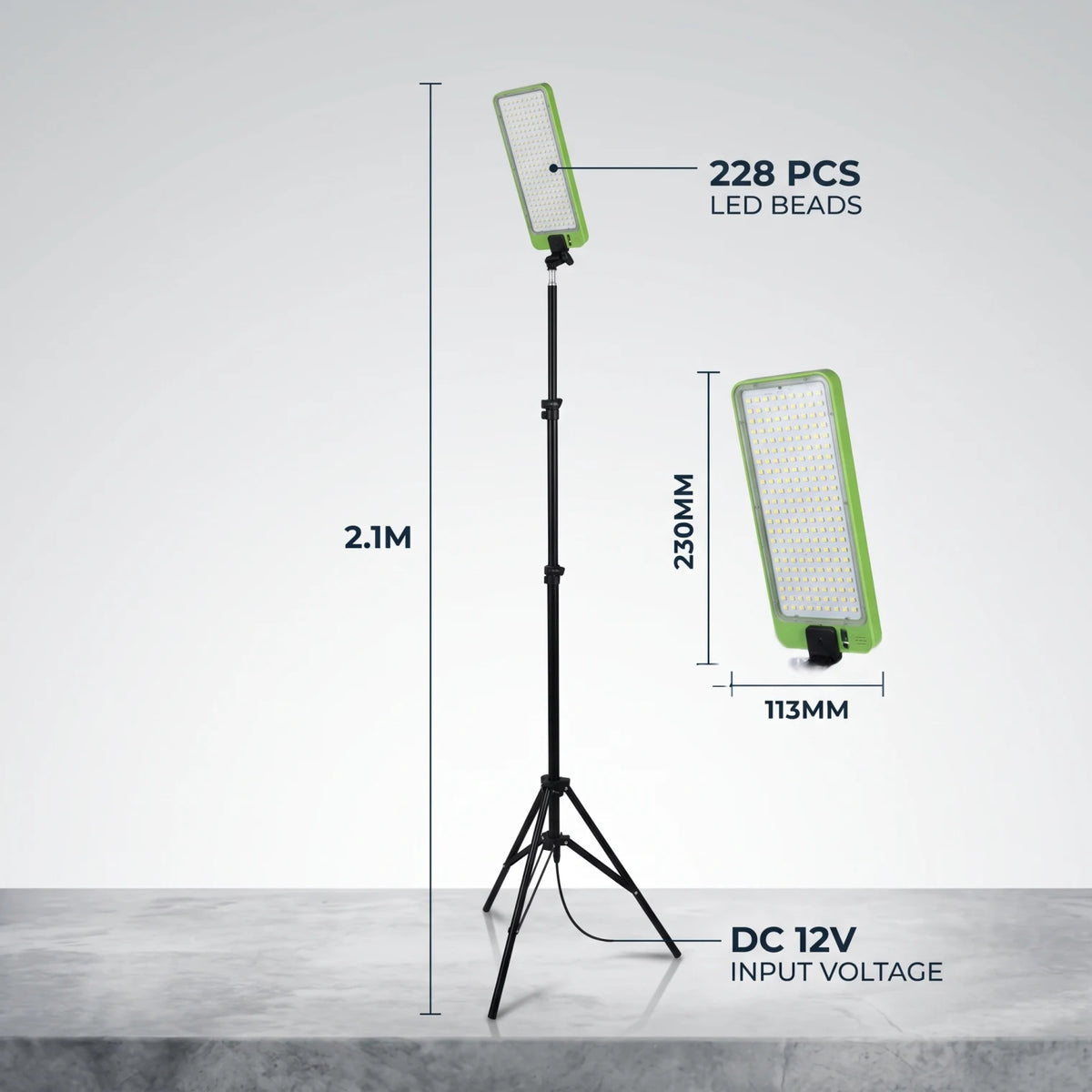 Jiham outdoor multifunction lamp – 800W DC12V Portable Standing LED Light with Tripod Stand for Fishing, Parties, Barbecues, Emergencies and Travel