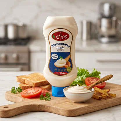 SAM Mayonnaise 850 ml – Original Taste Smooth & Creamy Condiment for Meals, Sandwiches and Salads