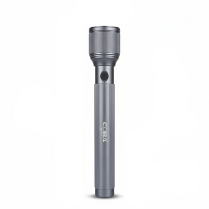 COBA FLASHLIGHT – Rechargeable LED Torch, 60W Power, 1000m Irradiation Distance, 16200mAh, Push-Button Control, 32cm Long