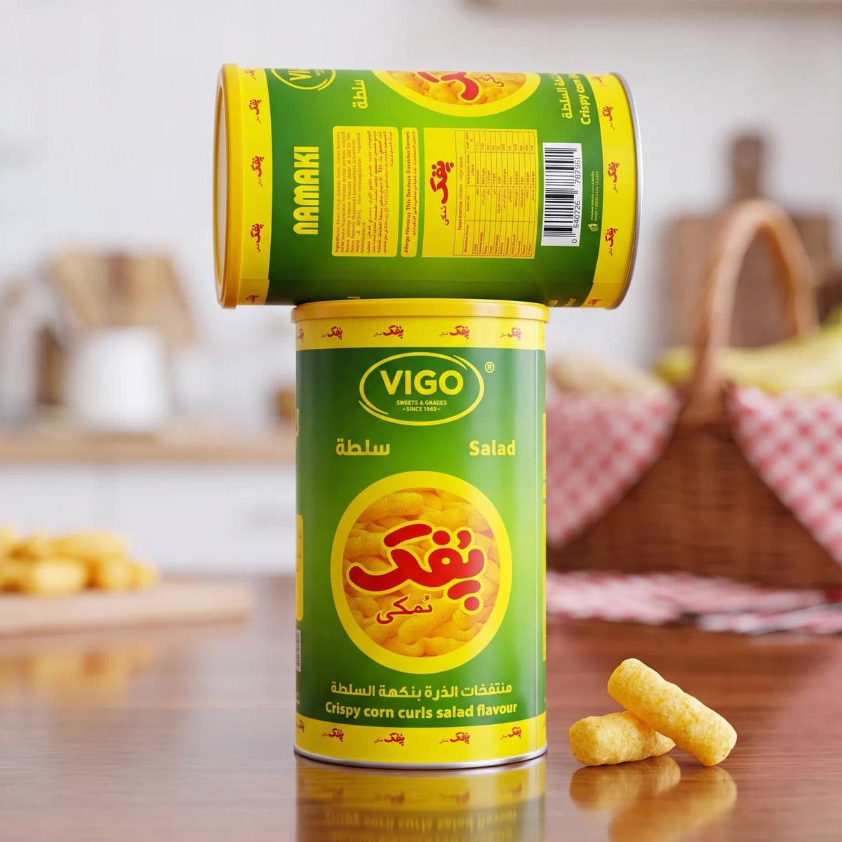 VIGO Crispy Corn Curls – 70 g Salad Flavour | Crispy Corn Curl Snack for Everyday Snacking