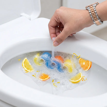 Harpic Fresh Power 6 Toilet Rim Block 35g – Sparkling Citrus | 6 Actions | Anti-Limescale | Cleaning Foam | Bleach & Phosphate Free