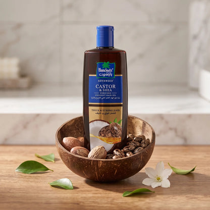 Parachute Advanced Castor & Shea Hair Oil 300 ml – Coconut Enriched | Nourishing Oils | For Thick & Strong Hair