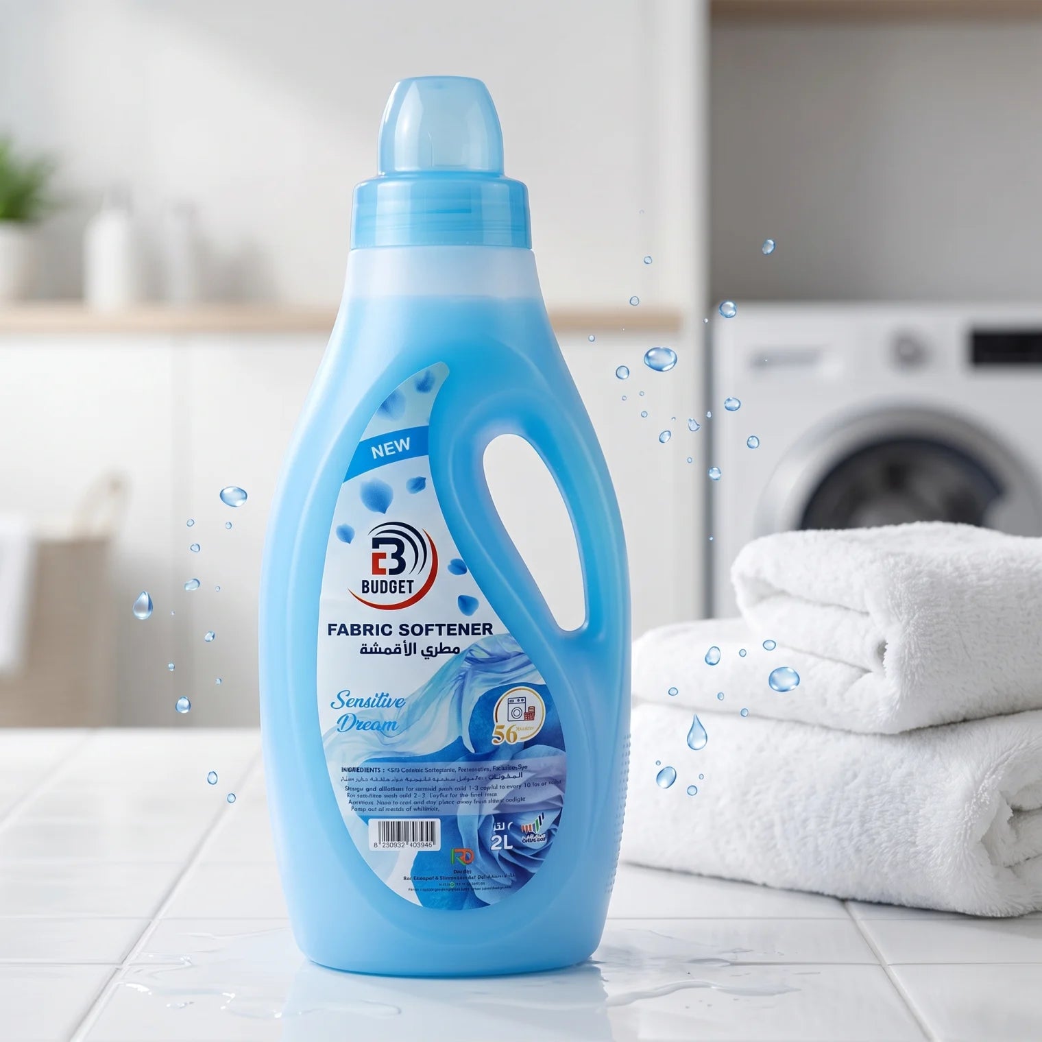 E3 BUDGET Budget Fabric Softener Sensitive Dream – 2Liters | 50 Washes | 5% Cationic Surfactants | Fresh Laundry Care
