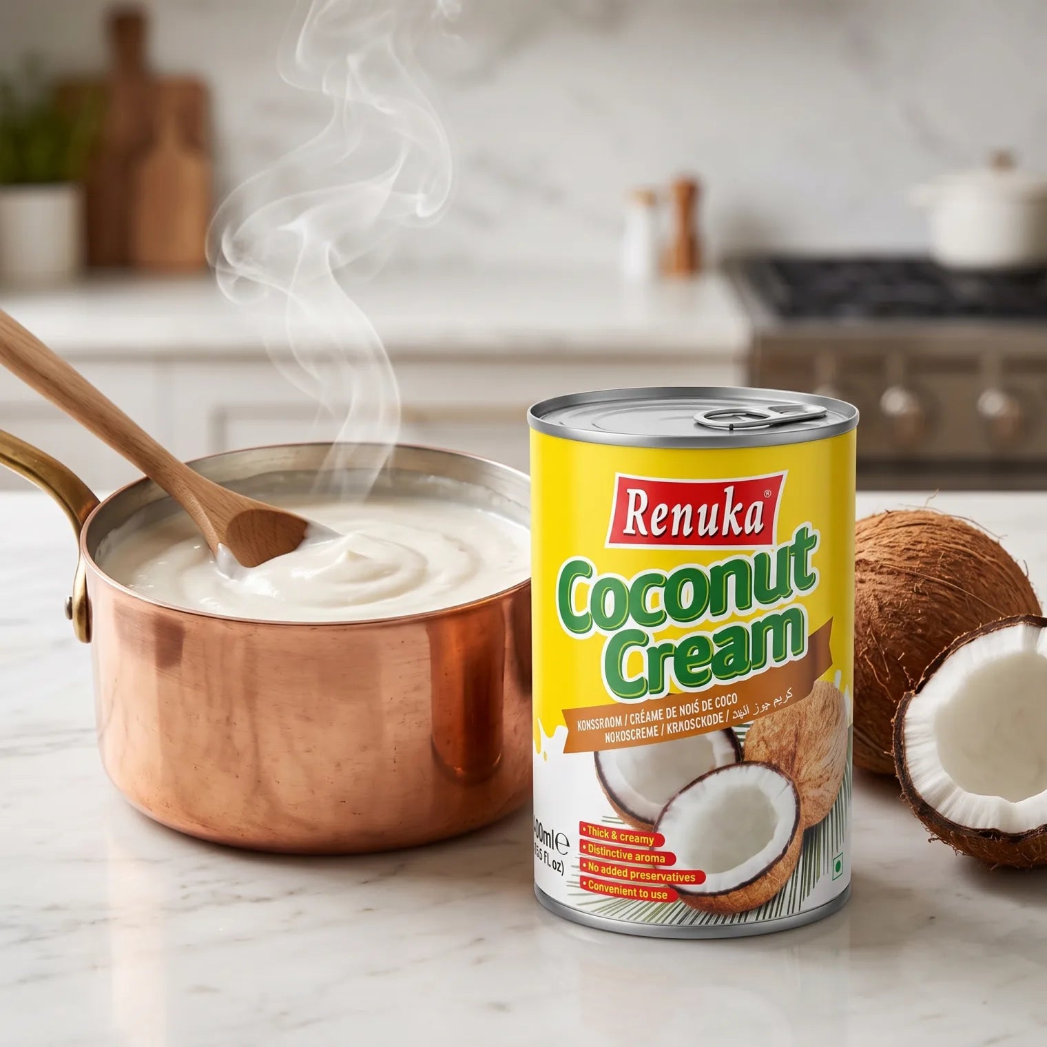 Renuka coconut cream 400 Ml – Thick & Creamy Coconut Cream with Distinctive Aroma