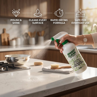 SMART CLEAN Multipurpose Cleaner and Polish Spray 500 ML with Trigger Nozzle for Everyday Cleaning and Polishing