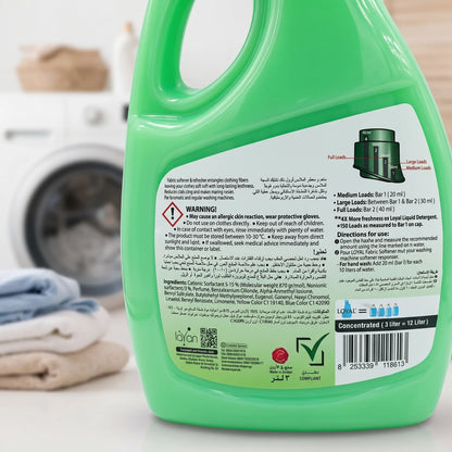 LOYAL Fabric Softener & Refresher – Green Valley, 3 Liters | Fragrance Capsules Technology | 4X Freshness | 150 Washes