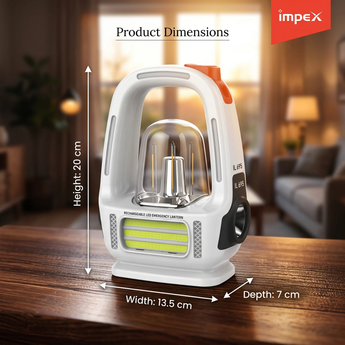 Impex Rechargeable LED Emergency Lantern IL 695 – Portable Light for Emergency Use
