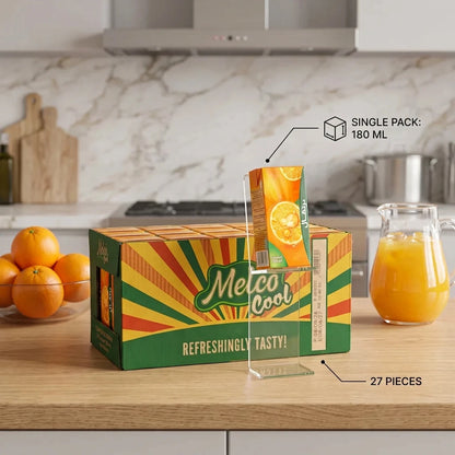 Orange Juice Pack – 27 Pieces x 180 ml | Packaged Individual Portions for Everyday Serving