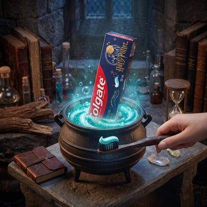 Colgate Harry Potter Mild Mint Fluoride Toothpaste 50 ml | Bubbling Cauldron | Colour-Changing Toothpaste