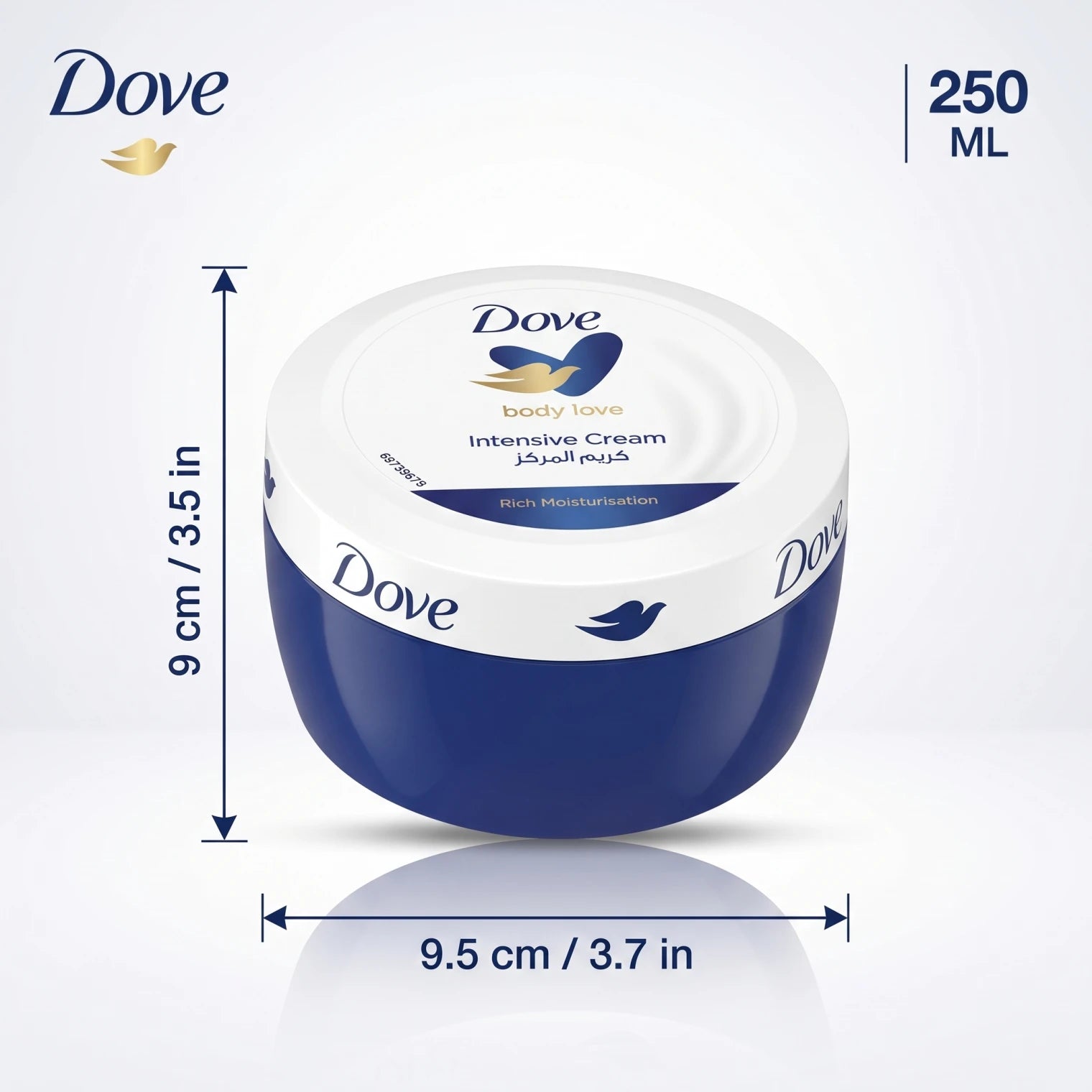 Dove Body Love Intensive Cream 250 ML – Rich Moisturisation Body Cream for Everyday Skincare