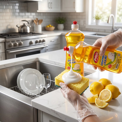 PRO CLEAN Dishwash Liquid Lemon 1L 2 Pack | Antibacterial Dishwashing Liquid with Rich Lather