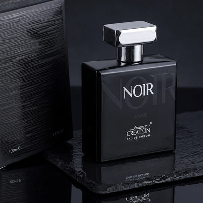 Amazing creation Noir 100 ML Homme Eau de Parfum – Black Bottle with Reflective Silver-Colored Cap