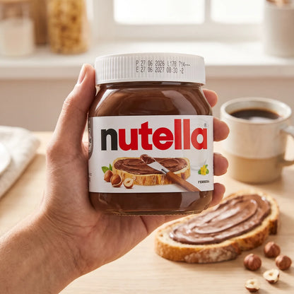 nutella Chocolate-Hazelnut Spread 350g – Chocolate Spread in a Glass Jar for Bread, Toast, Breakfast and Everyday Sweet Treats