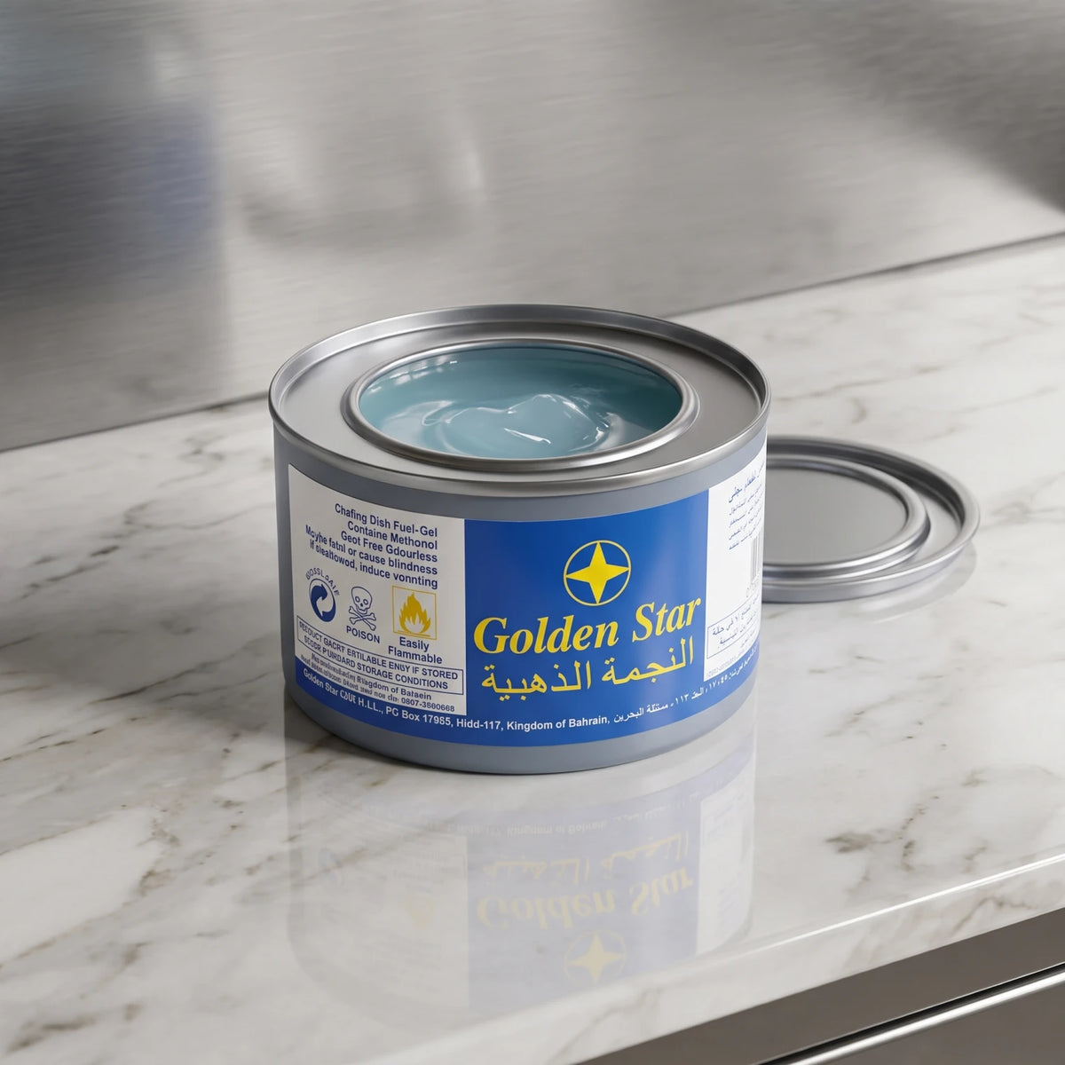 Golden Star Chafing Dish Fuel-Gel – Soot-Free Odourless Methanol Gel for Food Warmers and Catering