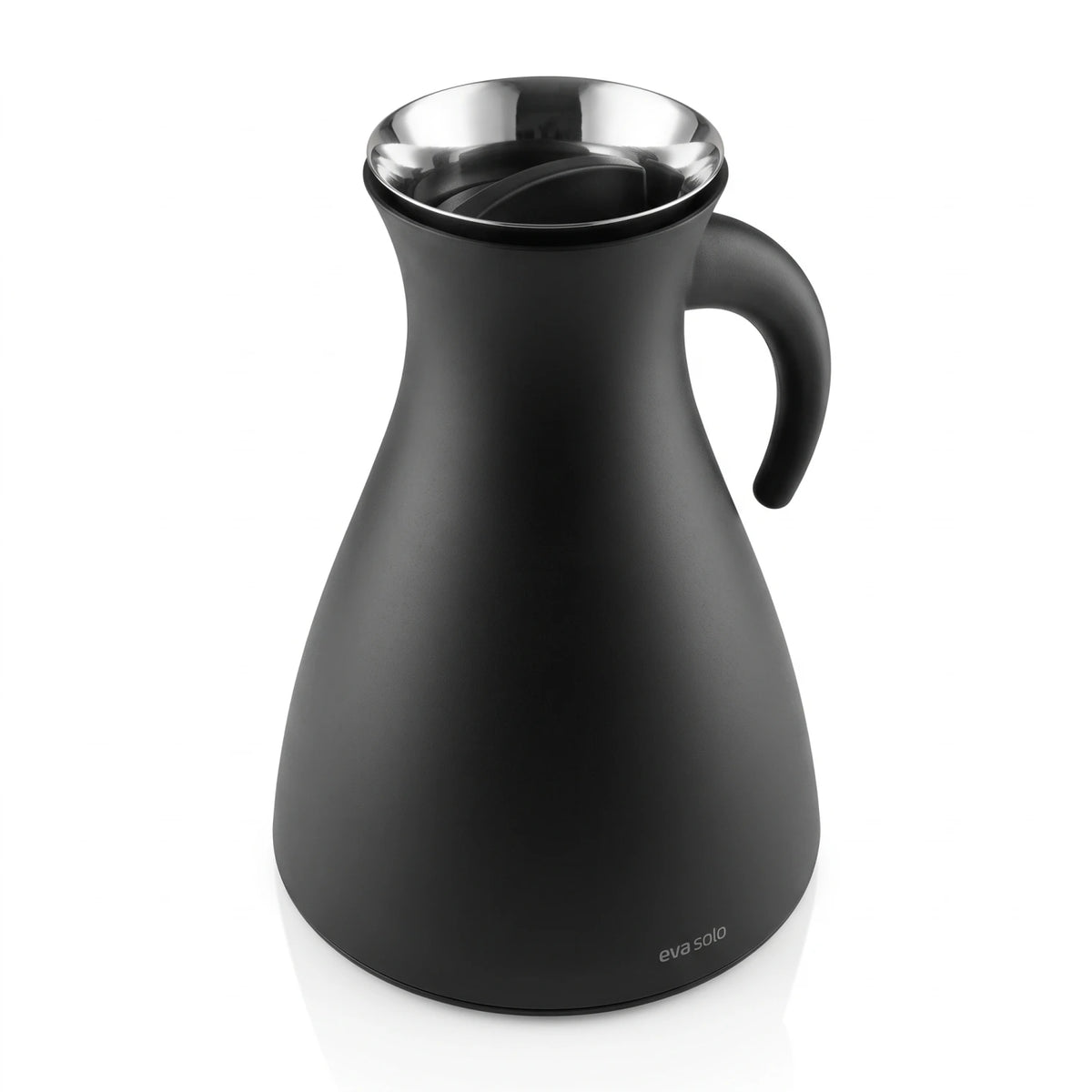 Eva Solo Matte Black Vaccum Flask – 1 Liter | Premium Plastic | Leak Proof | Keeps Drinks Hot or Cold